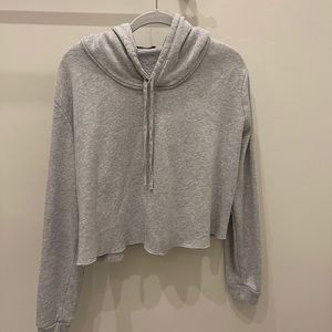 BRANDY MELVILLE cropped grey hoodie